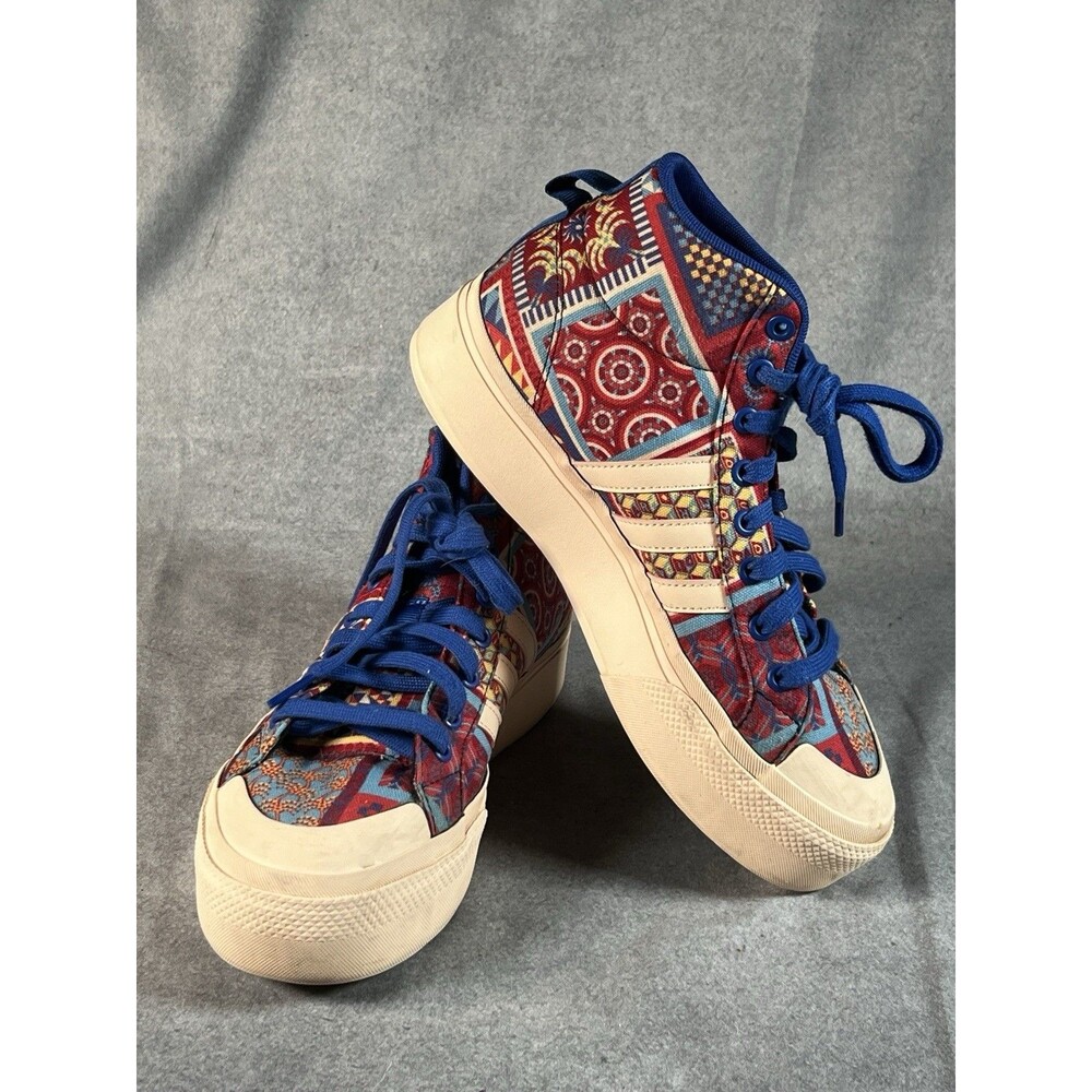 Adidas FARM Rio X Bravada 2.0 Platform Mid Patchwork Quilt Preowned GUC Size 7.5 - Picture 2 of 5